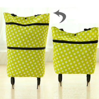 Cyflymder New Folding Shopping Bag Shopping Buy Food Trolley Bag on Wheels Bag Buy Vegetables Shopping Organizer Portable Bag