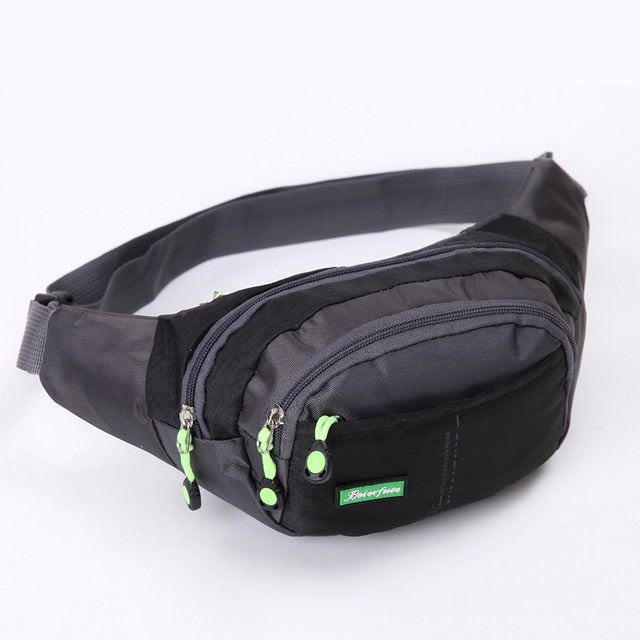 Realaiot Travel Bum Bag Fanny Pack Waist Bag Zipped Outdoor Sports Shoulder Bag Pouch Men Women Waist Packs Ladies Waist Pack