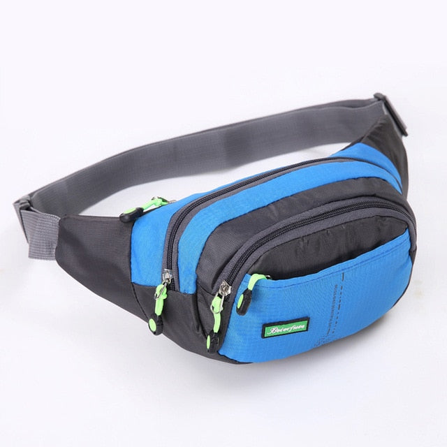 Realaiot Travel Bum Bag Fanny Pack Waist Bag Zipped Outdoor Sports Shoulder Bag Pouch Men Women Waist Packs Ladies Waist Pack