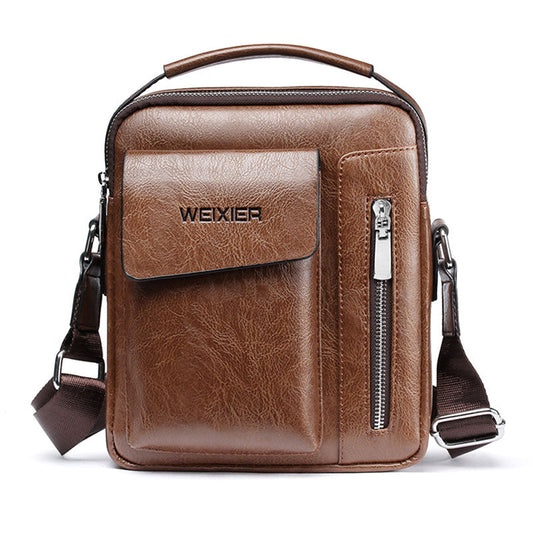 Casual Men Shoulder Bag Vintage Crossbody Bags High Quality Male Bag PU Leather Handbag Capacity Men Messenger Bags Tote Bag