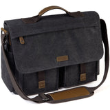Cyflymder Messenger Bag for Men Vintage Water Resistant Waxed Canvas 15.6 inch Laptop Briefcase Padded Shoulder Bag for Men Women