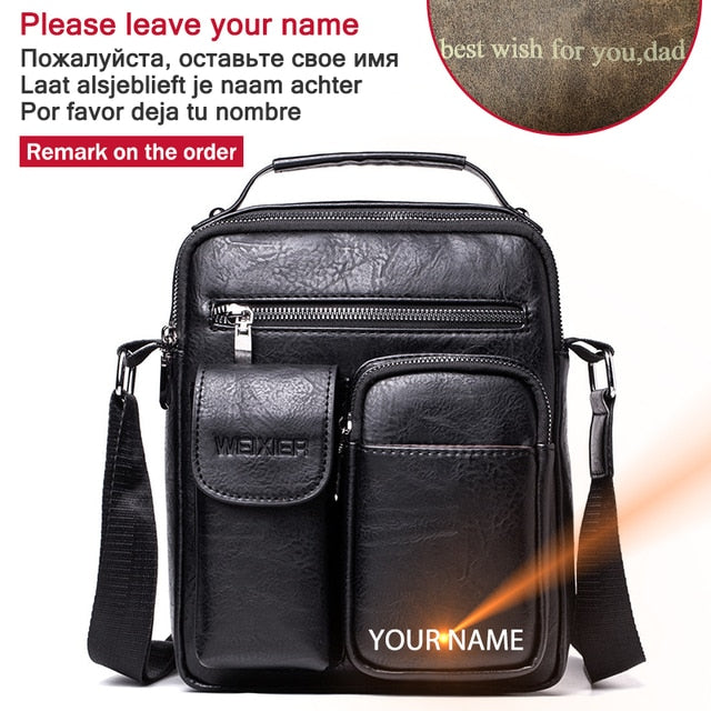 Cyflymder Men Shoulder Bag for 10.5" iPad Large Men Handbag PU Leather Man Shoulder Crossbody Bags Business Travel Man Messenger Bag Brown Gifts for Men