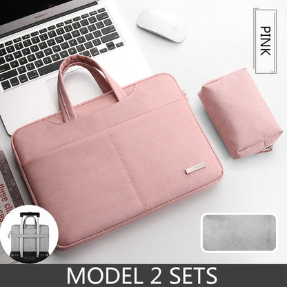 Realaiot Laptop Bag 13.3 15.6 14 inch Waterproof Notebook Bag Sleeve For Macbook Air Pro 13 15 Computer HP Shoulder Handbag Briefcase Bag