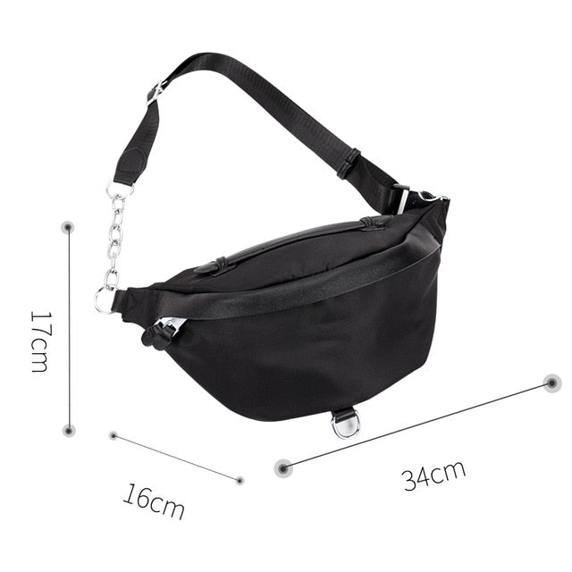 Realaiot High Quality  Fashion Women Chest Crossbody Bag Wide Strap Soft Artificial Leather Shoulder Bag Messenger Bag Pack For Travel