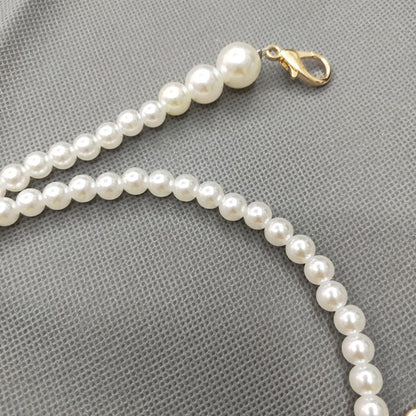 Realaiot 100/110/120cm Pearl Strap for Bags Handbag Handles DIY purse Replacement Long Beaded Chain for shoulder Bag straps Pearl Belt