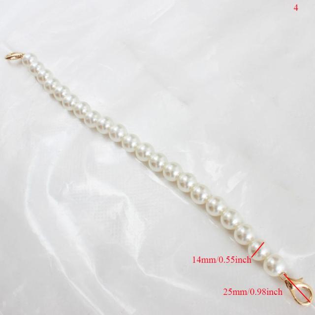 Realaiot 100/110/120cm Pearl Strap for Bags Handbag Handles DIY purse Replacement Long Beaded Chain for shoulder Bag straps Pearl Belt