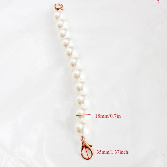 Realaiot 100/110/120cm Pearl Strap for Bags Handbag Handles DIY purse Replacement Long Beaded Chain for shoulder Bag straps Pearl Belt