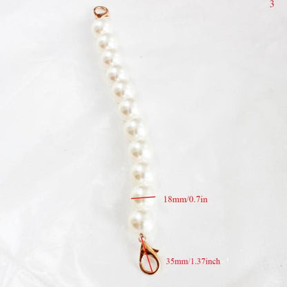 Realaiot 100/110/120cm Pearl Strap for Bags Handbag Handles DIY purse Replacement Long Beaded Chain for shoulder Bag straps Pearl Belt