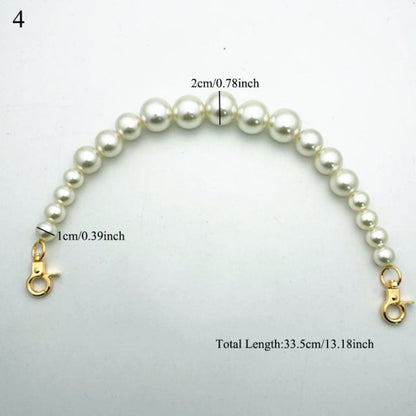 Realaiot 100/110/120cm Pearl Strap for Bags Handbag Handles DIY purse Replacement Long Beaded Chain for shoulder Bag straps Pearl Belt