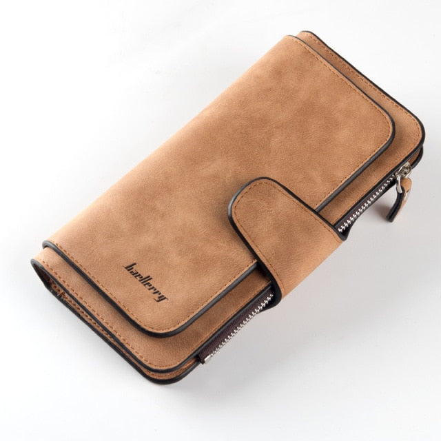 Realaiot Wallet Women Leather Casual Women Wallets Luxury Card Holder Clutch Bag Zipper Pocket Hasp Female Purse Ladies Wallet