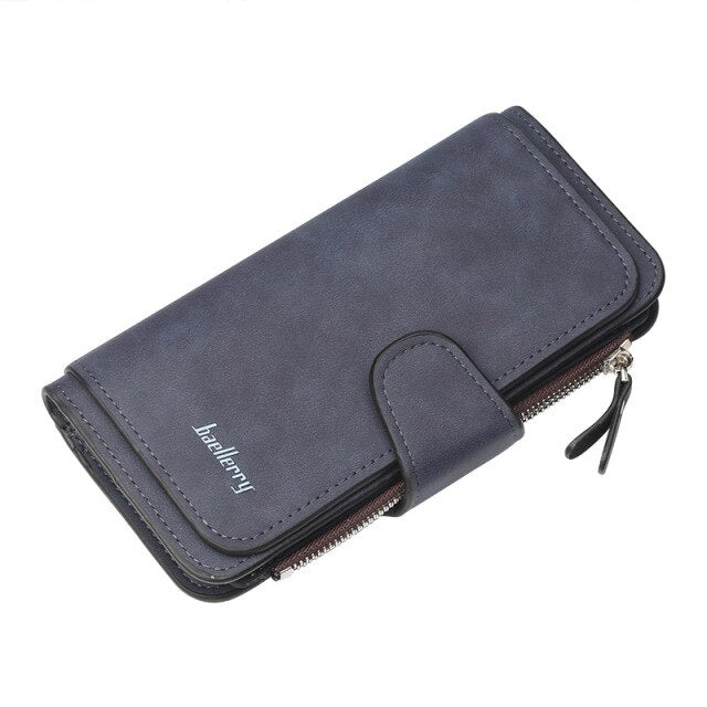 Realaiot Wallet Women Leather Casual Women Wallets Luxury Card Holder Clutch Bag Zipper Pocket Hasp Female Purse Ladies Wallet