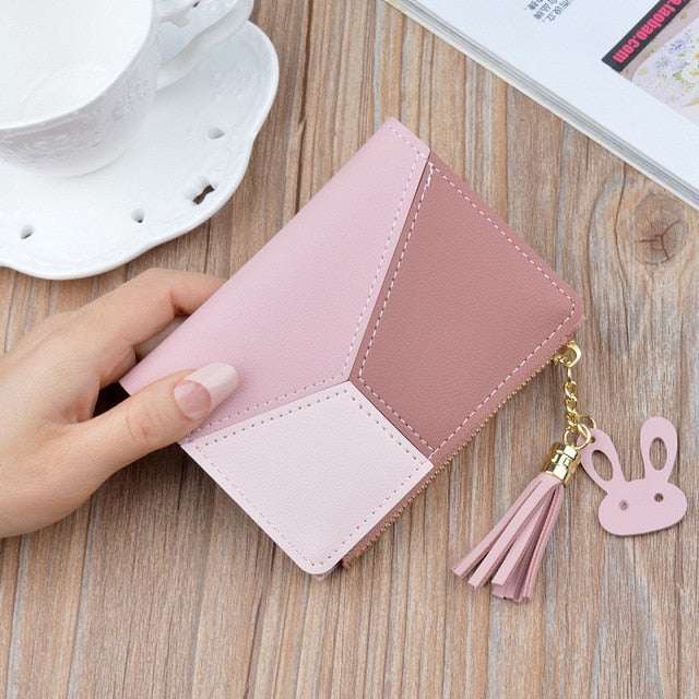 Realaiot Fashion Wallets Zipper Coin Purse Lady Long Short Purses Handbags Women Clutch Cards Holder PU Leather Moneybag Billfold Wallet