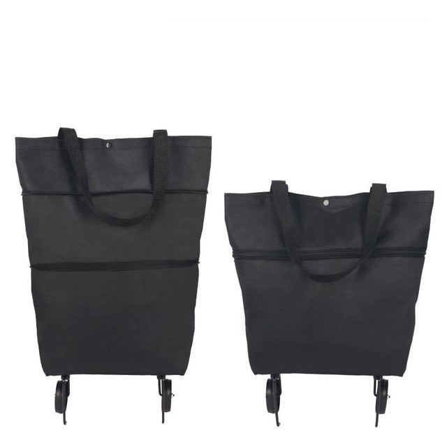 Cyflymder New Folding Shopping Bag Shopping Buy Food Trolley Bag on Wheels Bag Buy Vegetables Shopping Organizer Portable Bag