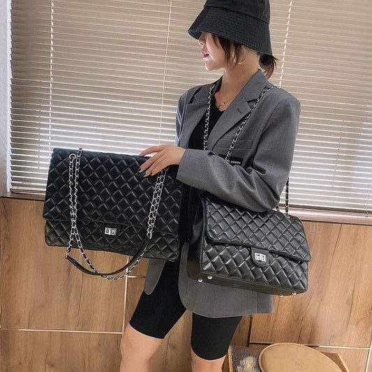 Realaiot Brand designer handbags new Korean version of large-capacity rhombic chain shoulder bag fashion all-match messenger bag