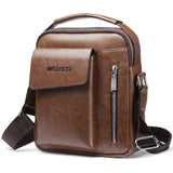 Realaiot Classic Plaid Design Business Men's Bag Retro Brand Men's Handbag Casual Plaid Shoulder Bag for Men