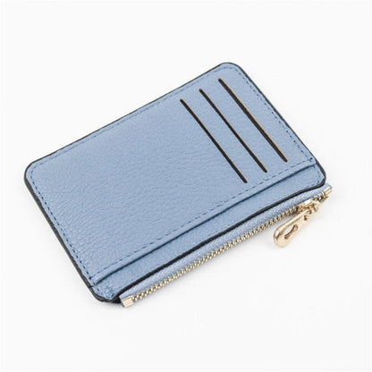 Realaiot Slim Wallet Purse PU Leather Women Men Card Holder Unisex Zipper Business Card Case Credit Mini Bank Cards Holder Gift Wallet