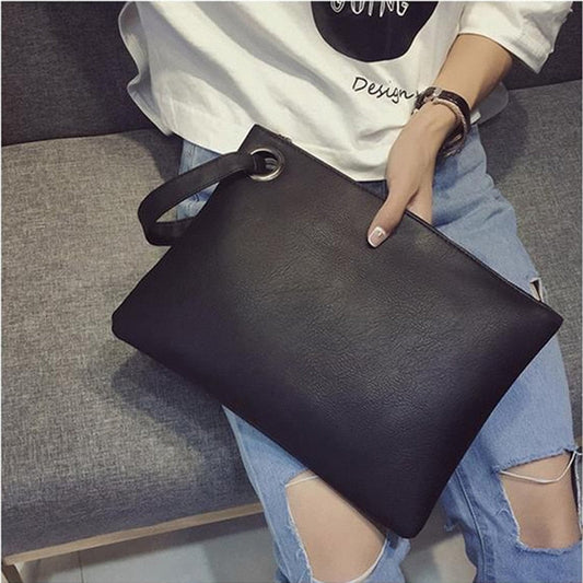 Realaiot Fashion Women Elegant Party Clutches PU Leather Envelope Clutch Bag Handbag Lady Female Vintage Evening Bag New Gifts for Women