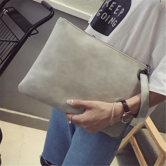 Realaiot Fashion Women Elegant Party Clutches PU Leather Envelope Clutch Bag Handbag Lady Female Vintage Evening Bag New Gifts for Women