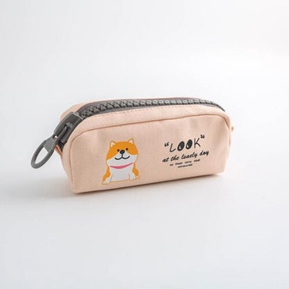 Realaiot Big Zipper Pencil Case School Pencil Case for Girls Boys Student Stationery Canvas Fruit Pencil Bag Cute Pen Box School Supplies