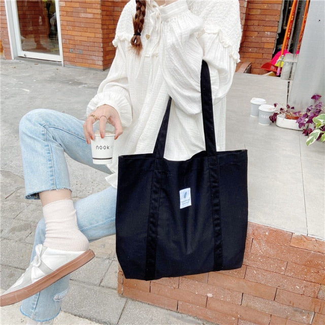 Cyflymder New Canvas Tote Bags for Women Large Cotton Cloth Shoulder Shopping Bag Fabric Handbags Lady Eco Reusable Shopper Bags