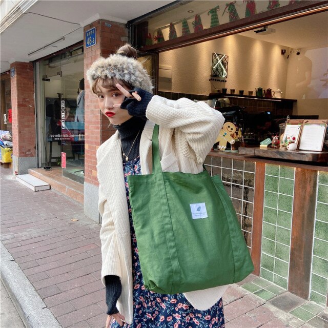 Cyflymder New Canvas Tote Bags for Women Large Cotton Cloth Shoulder Shopping Bag Fabric Handbags Lady Eco Reusable Shopper Bags