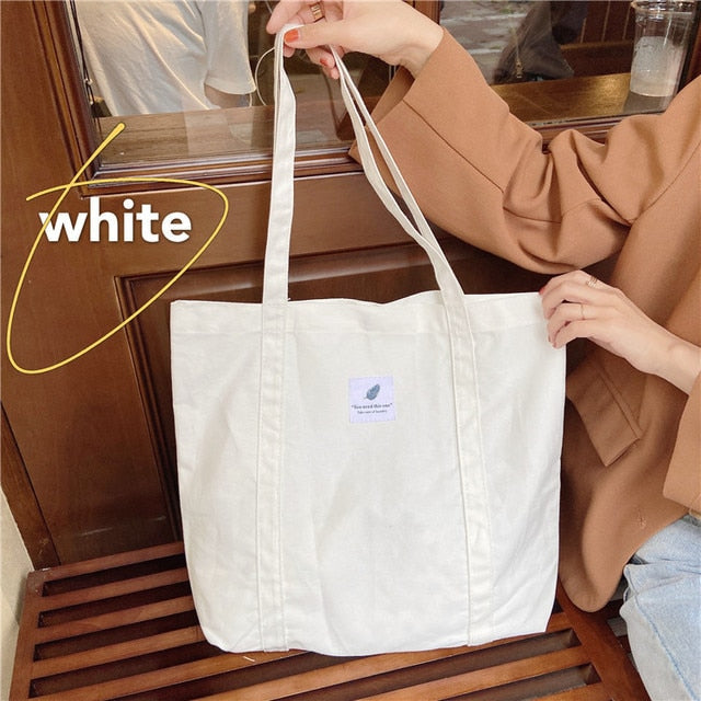 Cyflymder New Canvas Tote Bags for Women Large Cotton Cloth Shoulder Shopping Bag Fabric Handbags Lady Eco Reusable Shopper Bags