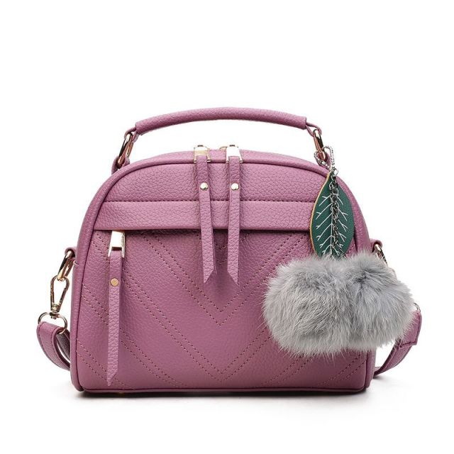 Cyflymder PU Leather Handbag For Women Girl Fashion Tassel Messenger Bags With Ball Bolsa Female Shoulder Bags Ladies Party Crossby Bag