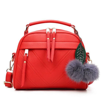 Cyflymder PU Leather Handbag For Women Girl Fashion Tassel Messenger Bags With Ball Bolsa Female Shoulder Bags Ladies Party Crossby Bag