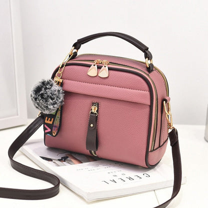 Cyflymder PU Leather Handbag For Women Girl Fashion Tassel Messenger Bags With Ball Bolsa Female Shoulder Bags Ladies Party Crossby Bag