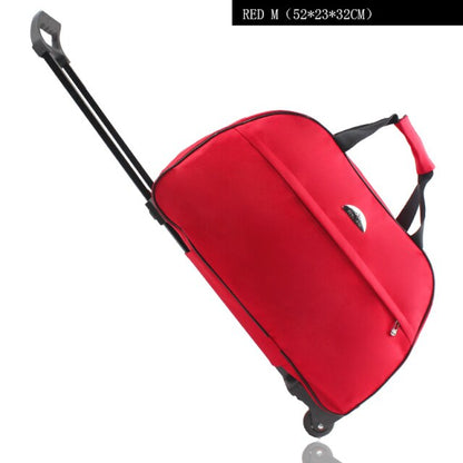 Cyflymder New Women Men travel bag on wheels Rolling luggage bag Trolley Duffle Carry-On bag with Pull rod