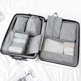 Realaiot High quality 7PCS/set Travel Bag Set Women Men Luggage Organizer for Clothes Shoe Waterproof Packing Cube Portable Clothing