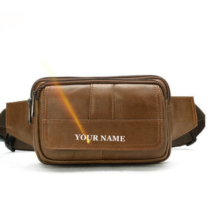 Cyflymder Male Fanny Pack Men's Waist Bag Genuine Leather Men's Belt Pouch Hip Bags Sport Phone Money Belt Bag Men Waist Packs