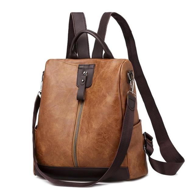 Realaiot Female Backpack Mochila Feminina Multifunction Girls Leather School Brand Women Shoulder Bag Sac A Dos Travel Back Pack