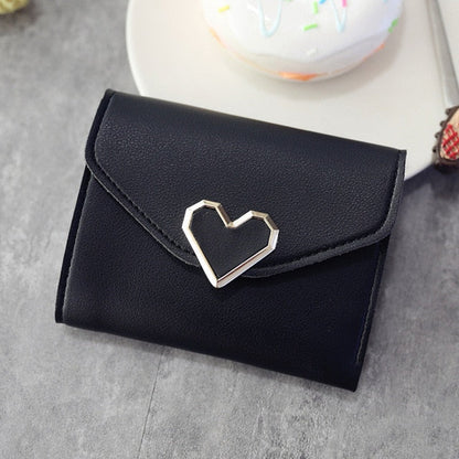 Realaiot Women Wallets 6 Color Money Bags Short Love Small Purse Women's Student Card Holder Girl ID Bag Business Card Holder Coin Purse