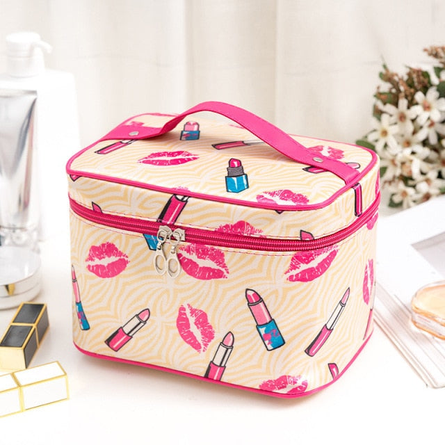 Cyflymder Polyester Multifunction Women Cosmetic Bag Travel Toiletries Storage Organize HandBag Waterproof Female Brush MakeUp Case