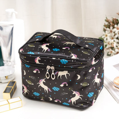 Cyflymder Polyester Multifunction Women Cosmetic Bag Travel Toiletries Storage Organize HandBag Waterproof Female Brush MakeUp Case