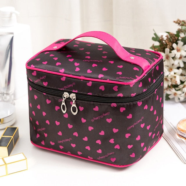 Cyflymder Polyester Multifunction Women Cosmetic Bag Travel Toiletries Storage Organize HandBag Waterproof Female Brush MakeUp Case