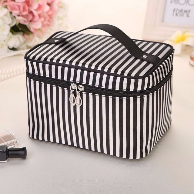 Cyflymder Polyester Multifunction Women Cosmetic Bag Travel Toiletries Storage Organize HandBag Waterproof Female Brush MakeUp Case