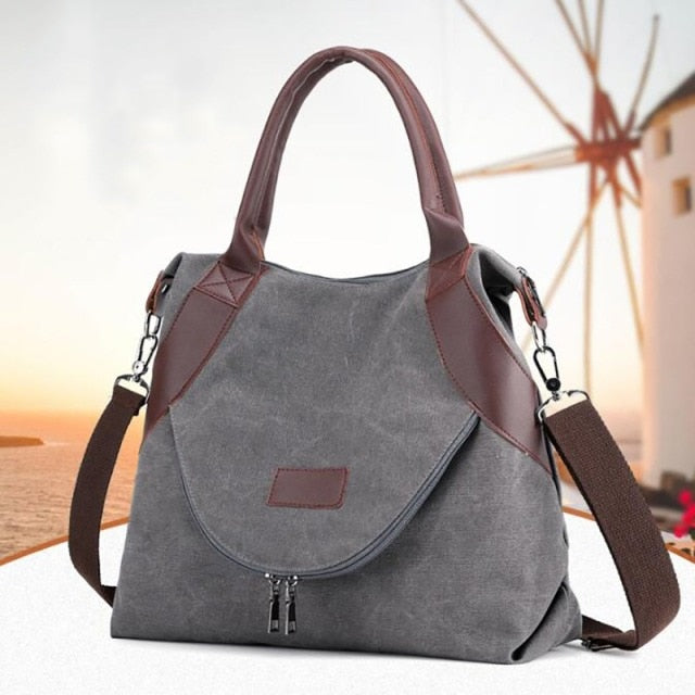 Realaiot Women Bag Handbags Crossbody Canvas Bag for Woman Big Bag Canvas Shoulder Tote Female Handbags Lady Designer Messenger Bags