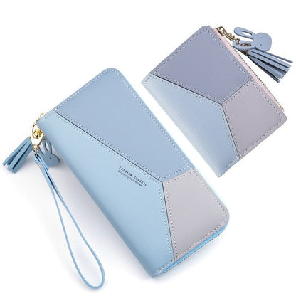 Realaiot Fashion Wallets Zipper Coin Purse Lady Long Short Purses Handbags Women Clutch Cards Holder PU Leather Moneybag Billfold Wallet