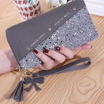 Realaiot Fashion Wallets Zipper Coin Purse Lady Long Short Purses Handbags Women Clutch Cards Holder PU Leather Moneybag Billfold Wallet