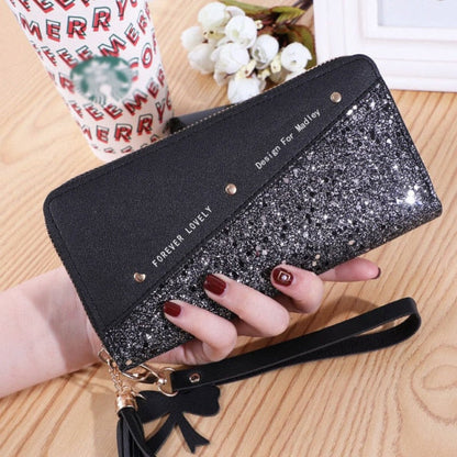 Realaiot Fashion Wallets Zipper Coin Purse Lady Long Short Purses Handbags Women Clutch Cards Holder PU Leather Moneybag Billfold Wallet