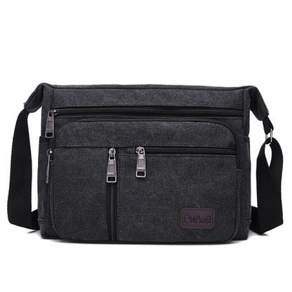 Casual Retro Business Bag High Capacity Canvas Bag Outdoor Simple Version Shoulder Bag Diagonal Package Bag For Men Men Big Sac