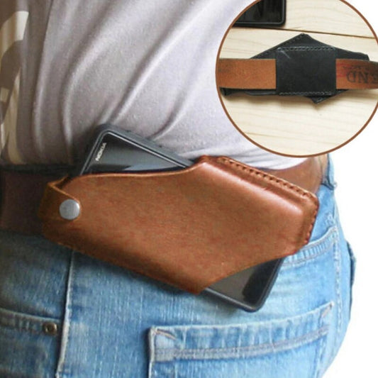 Cyflymder New Hot Sale 1pc PU Waist Bag Cellphone Loop Holster Case Belt Waist Bag Props Leather Purse  For Phone Wallet