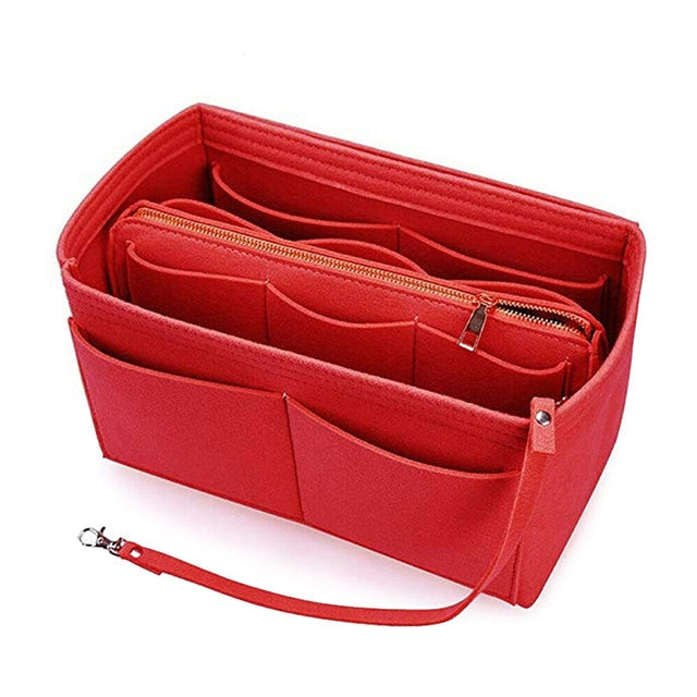 Brand Make up Organizer Felt Insert Bag For Handbag Travel Inner Purse Portable Cosmetic Bag Fit Various Storage functional Bags