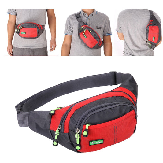 Realaiot Travel Bum Bag Fanny Pack Waist Bag Zipped Outdoor Sports Shoulder Bag Pouch Men Women Waist Packs Ladies Waist Pack