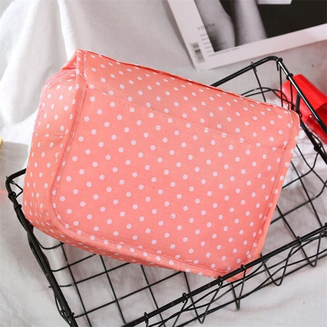 Cyflymder Nylon Travel Set Makeup Bag High Capacity Cosmetic Bags For Women Bathroom Toiletry Bag Make Up Organizer Pouch Hanging neceser