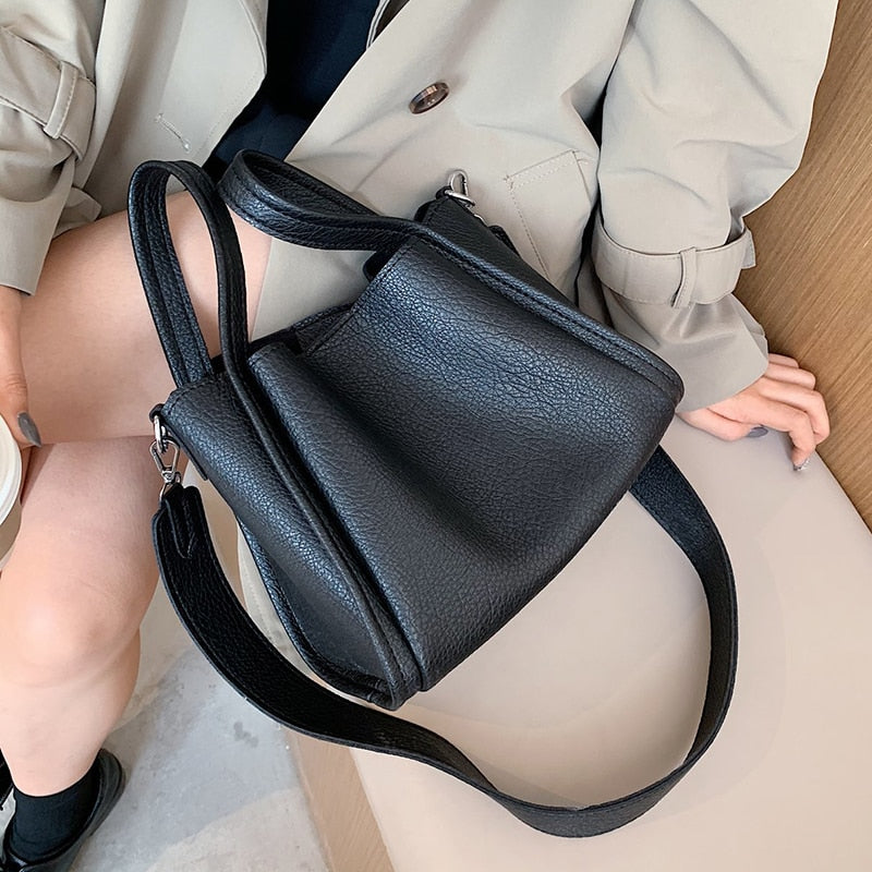 Realaiot Casual Cute Small PU Leather Crossbody Bags For Women Winter Shoulder Handbags Female Travel Totes Ladies Hand Bag