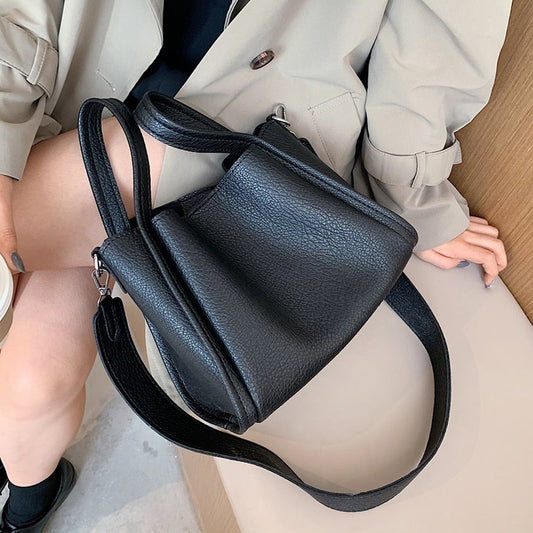 Realaiot Casual Cute Small PU Leather Crossbody Bags For Women Winter Shoulder Handbags Female Travel Totes Ladies Hand Bag