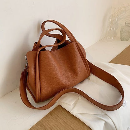 Realaiot Casual Cute Small PU Leather Crossbody Bags For Women Winter Shoulder Handbags Female Travel Totes Ladies Hand Bag